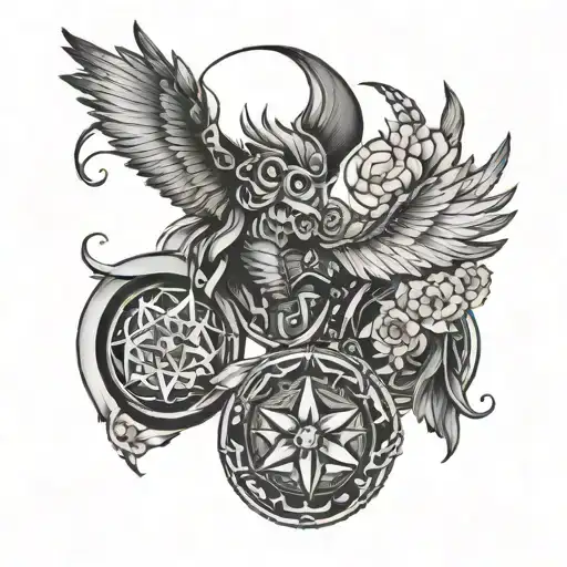 Rylee, Cadence, Maverick names incorporated tattoo design idea