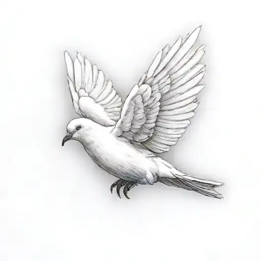 heavenly Dove tattoo design idea