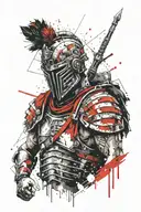Roman Soldier Sparta style tattoo design idea