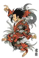 japanese tribal tattoo design idea