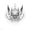 itadori, demon, sukuna tattoo design idea