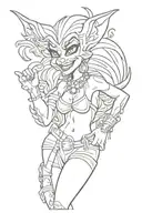 taz manian devil cartoon with sexy  women tattoo design idea