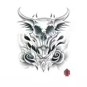 Hog Skull tattoo design idea