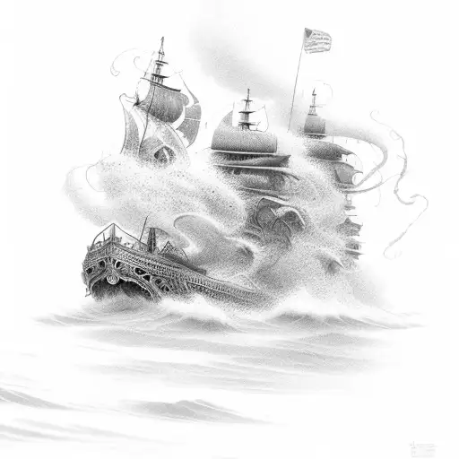 If You can calm the raging sea You can calm the storm in me tattoo design idea