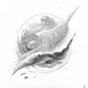 If You can calm the raging sea You can calm the storm in me tattoo design idea
