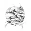 If You can calm the raging sea You can calm the storm in me tattoo design idea