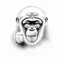 chimpanzee tattoo design idea