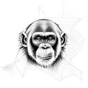 chimpanzee tattoo design idea