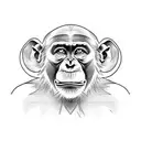 chimpanzee tattoo design idea