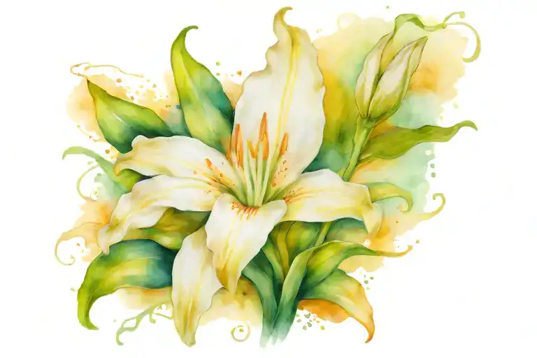 Easter Lilly Irish tattoo design idea