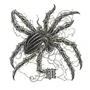 hunter x hunter spider number 8 but the 8 comes from espada number 8 of bleach  tattoo design idea