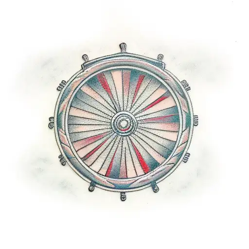 wagon wheel tattoo design idea