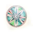 wagon wheel tattoo design idea