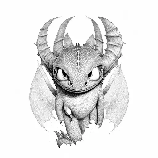 how to train your dragon  tattoo design idea