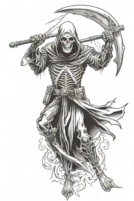 special forces grim reaper tattoo design idea