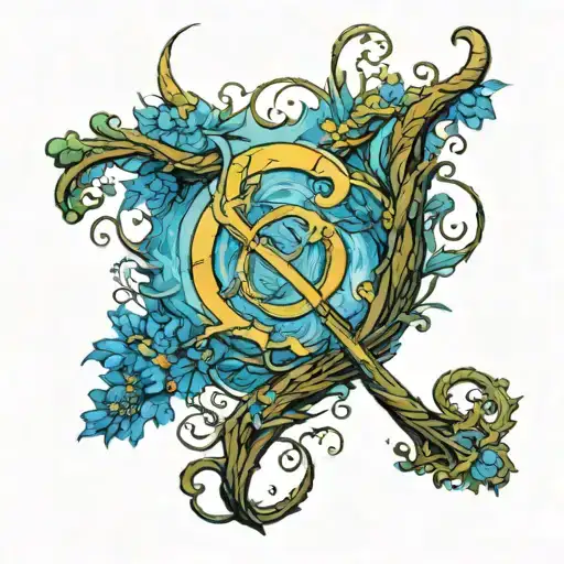 Athiest "A" that's painted by Vincient Van Gogh tattoo design idea