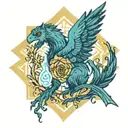 Athiest Symbol that's painted by Vincient Van Gogh tattoo design idea