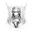 Carli with Avengers tattoo design idea