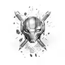 Carli with Avengers tattoo design idea