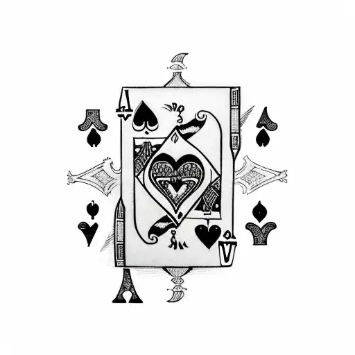 Ace of hearts  tattoo design idea