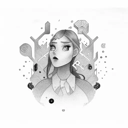 mentally strong girl who was broken a lot before  tattoo design idea