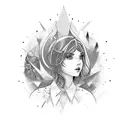 mentally strong girl who was broken a lot before  tattoo design idea