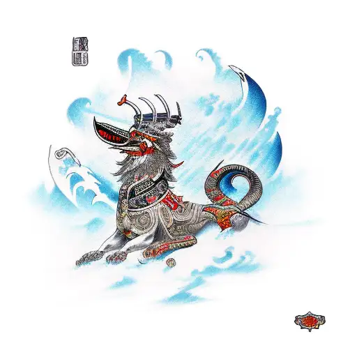 Griffin warrior tattoo design idea