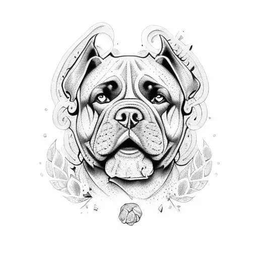 cane corso tattoo design idea