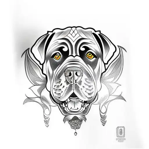 cane corso tattoo design idea