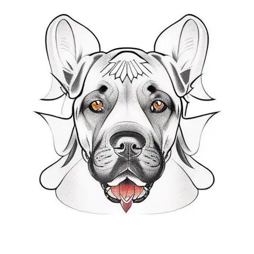 Cane corso to shoulder  tattoo design idea