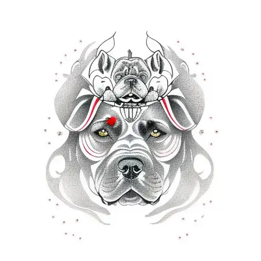cane corso tattoo design idea
