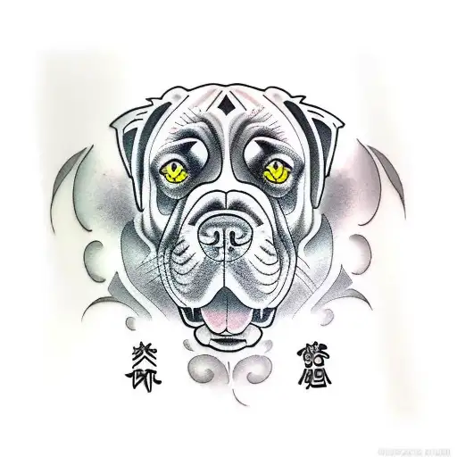 cane corso tattoo design idea