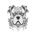 Cane corso to shoulder  tattoo design idea