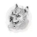 cane corso tattoo design idea