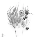 wheat tattoo design idea