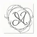 A simple yet elegant tattoo of a friendship bracelet encircling the number 9, symbolizing the bond between friends and the dancer's love for both tattoo design idea