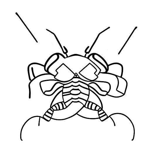 ant with a bow on its head tattoo design idea