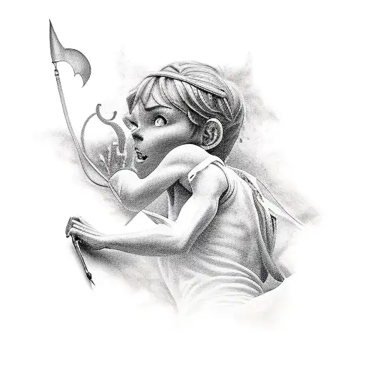 peter pan  tattoo design idea