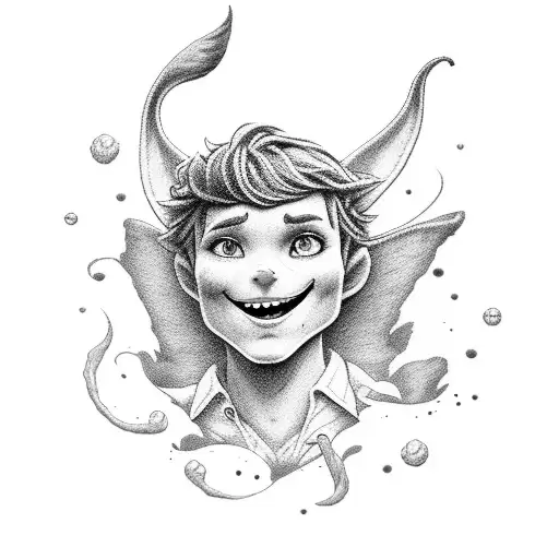 peter pan  tattoo design idea