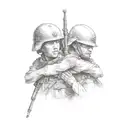 brothers in arms  tattoo design idea