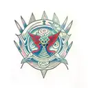 feathered serpent  tattoo design idea