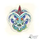 feathered serpent  tattoo design idea