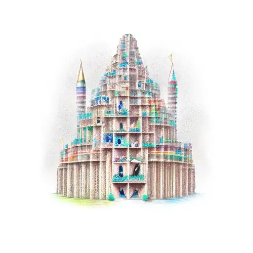 walls of babylon tattoo design idea