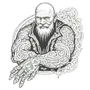 Trap Nation elder holding tattoo design idea