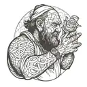 Trap Nation elder holding tattoo design idea