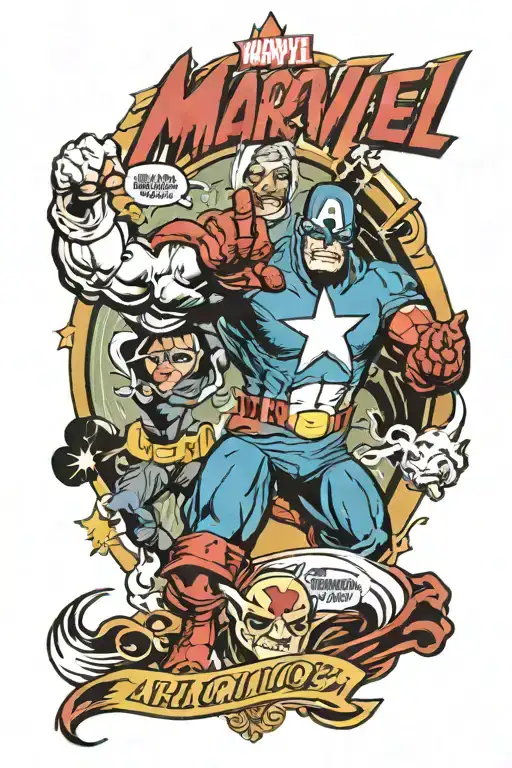 marvel comics tattoo design idea