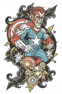 marvel comics tattoo design idea