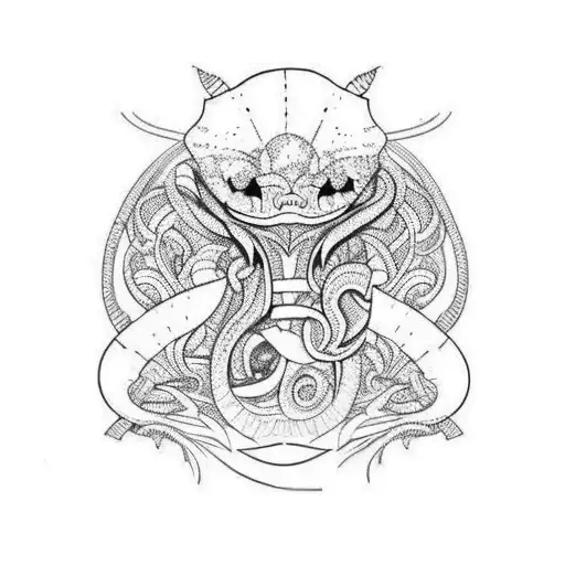 Lidl store with worms  tattoo design idea