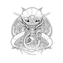 Lidl store with worms  tattoo design idea