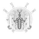 Lidl store with worms  tattoo design idea